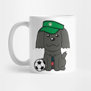 Sheepdog Playing Soccer Mug